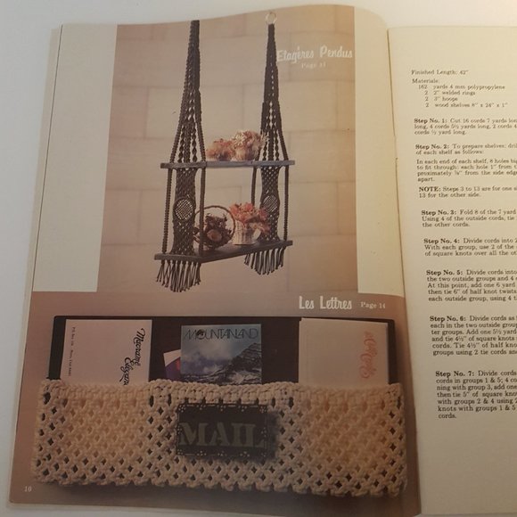 Vintage 1970s Macrame Elegance Volume III Macrame Craft Book Macrame Patterns - Picture 9 of 14